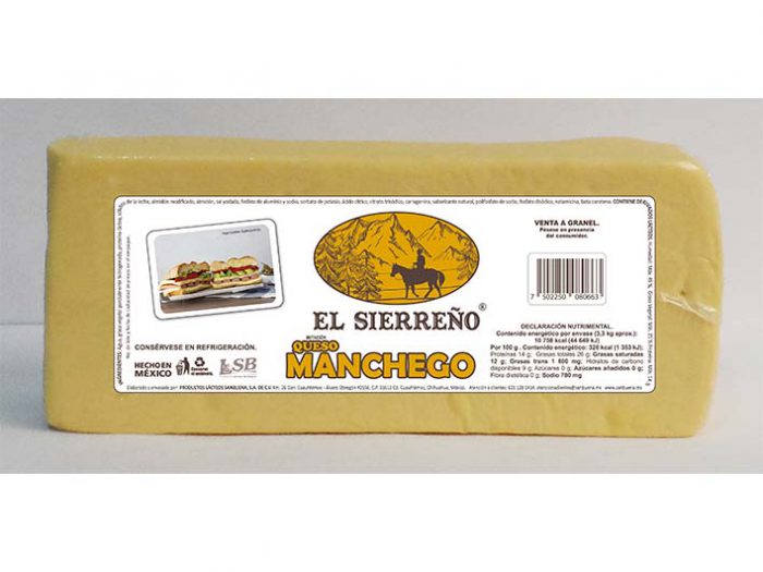 BARRA IMITACIÓN QUESO MANCHEGO EL SIERREÑO 3,3 kg